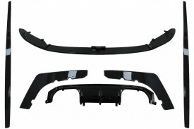 Pachet Exterior Complet Aero compatibil cu BMW F80 M3 Sedan F82 M4 Coupe 2014-2019 M Sport Design Negru Lucios - Img 2