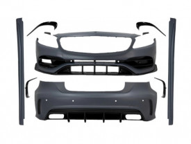Pachet Exterior Complet compatibil cu Mercedes A-Class W176 2012-2018 Facelift A45 Design