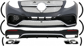 Pachet Exterior Complet compatibil cu Mercedes GLE W166 2015-2018 Negru Crom