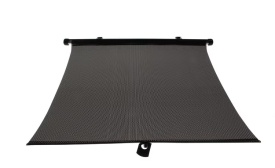 Parasolar auto retractabil, geamuri laterale, dimensiune 55x52 cm, culoare negru