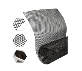 Plasa tuning grila, dimensiune 1.2 x 0.2m, aluminiu, model 10402B - Img 8