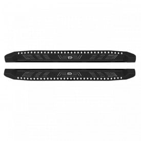Praguri Laterale Trepte Laterale cu LED metalice compatibil cu Ssangyong Musso 2019-> model V1 - Img 1