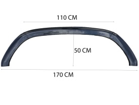 Prelungire Bara Fata Universala, negru lucios, lungime 170 cm, Leon Design - Img 4