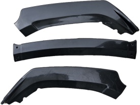 Prelungire bara fata universala, spoiler, negru lucios, 3 piese, lungime 170 cm - Img 3