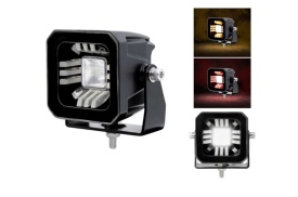 Proiector auto cu LED, universal, cu pozitie rosie si portocalie, 12V-24V, E-mark - Img 3