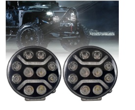 Proiector cu led camion faza lunga si pozitie, diametru 218 mm, 12V-24V, pozitie cu leduri alb si portocaliu - Img 2