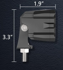 Proiector Led bar pentru motocicleta 4x4, atv, suv, camion, tractor, 12-24V, 40W, alb-portocaliu - Img 4