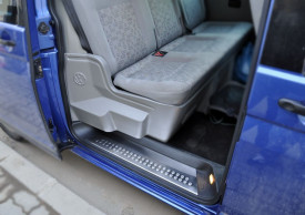 Ser 3 ornamente inox praguri compatibile VW T5 Tansporter Caravelle Multivan 2004-2015 (3 piese) - Img 4