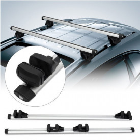 Set 2 Bare portbagaj auto din aluminiu lungime totala 120 cm, deschidere 113 cm Audi A4 B6 B7 Avant 2000-2007 - Img 3