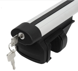 Set 2 Bare portbagaj auto din aluminiu lungime totala 150 cm, deschidere 140 cm Opel VW Touran 2003->, VW Sharan 1995->, cu prindere pe bare longitudinale - Img 2