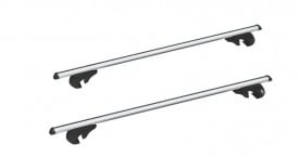 Set 2 Bare portbagaj auto din aluminiu lungime totala 150 cm, deschidere 143 cm, cu prindere pe bare longitudinale - Img 1