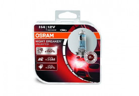 Set 2 Becuri Auto Halogen compatibil cu far Osram Night Breaker Unlimited +110% 64193NBL H4 12V 60/55W
