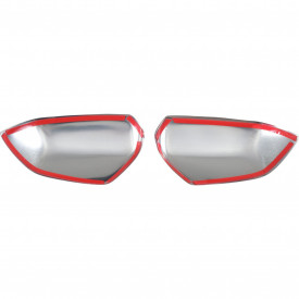 Set 2 Capace cromate de oglinda compatibil SKODA OCTAVIA II 2004-2008, inox - Img 2