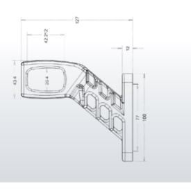 Set 2 Lampi de gabarit LED, Neon Efect, 12V - 24V, Rosu, Portucaliu, Alb, 100mm х 127mm - Img 3