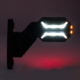 Set 2 lampi gabarit cu brat oblic 45°, 135mm, 16LED-uri, 3 functii, stanga-dreapta, Dragon, Horpol - Img 3