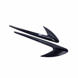 Set 2 Ornamente aripa negru lucios, lungime 41 cm, RACE Design - Img 1