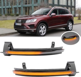 Set 2 Semnalizari Dinamice Full LED pentru Oglinda compatibil cu VW Touareg 2 7P 2010-2018 - Img 3