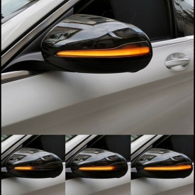 Set 2 Semnalizari Dinamice Full LED pentru Oglinda compatibil cu Mercedes clasa C W205 2004-2018, Clasa E W213 2017-2019, GLC 2015-2019, VITO W447, fumurii - Img 4