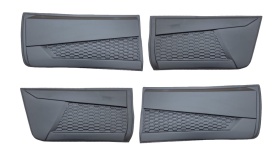 Set 4 Protectii laterale pentru usi compatibile Nissan Navara D40 2016->, plastic ABS, calitate Premium, Jumbo Design