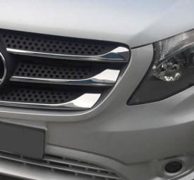 Set 5 Ornamente inox grila compatibil cu Mercedes Vito W447 2014-2020 - Img 3