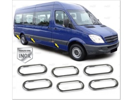Set 6 ornamente inox semnalizari compatibil VW CRAFTER 2006-2017 - Img 4