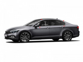 Set 8 ornamente din inox pentru chedere geamuri VW Passat B8 2019-> - Img 2