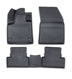 Set covorase auto cauciuc Peugeot 3008 2016-2023, forma tavita 3D - Img 1