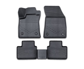 Set covorase auto cauciuc Renault Megane 4 IV 2016-2021, forma tavita 3D - Img 1