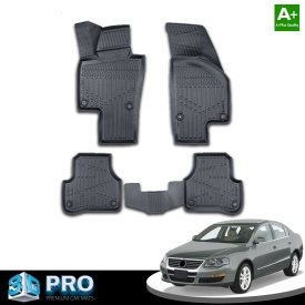 Set covorase auto cauciuc VW Passat B6 B7 2005-2014, Passat CC 2008-2017, forma tavita 3D - Img 2