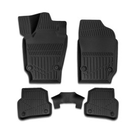 Set covorase auto cauciuc VW Polo 2009-2017, forma tavita 3D - Img 1