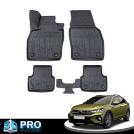 Set covorase auto cauciuc VW Taigo 2020->, forma tavita 3D - Img 4
