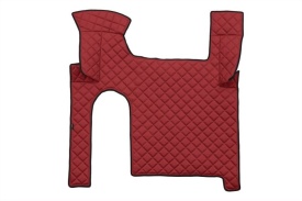 Set covorase camion, piele ecologica compatibil cu compatibile cu MAN TGX 2006-2018, cutie manuala, Rosu cu doua sertare - Img 2