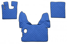 Set covorase camion, piele ecologica compatibil cu DAF XF105 2007-2012 MANUALA Albastru
