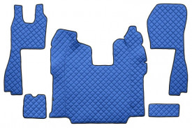 Set covorase camion, piele ecologica compatibil cu SCANIA R 2010-2016 Albastru, AUTOMAT, scaune normale