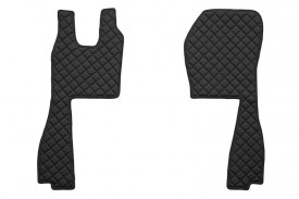 Set covorase camion, piele ecologica compatibil cu SCANIA R 2010-2016 Negru, MANUALA, scaune normale - Img 3