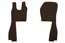 Set covorase camion, piele ecologica compatibil cu SCANIA R 2010-2016 Maro, MANUALA, scaune normale - Img 4