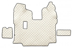 Set covorase camion, piele ecologica compatibil cu SCANIA R 2010-2016 Crem , MANUALA, scaune normale - Img 3