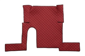 Set covorase camion, piele ecologica compatibile cu Man TGX 2007-2017, Manual, Rosu cu un sertar - Img 2