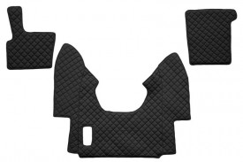 Set covorase camion, piele ecologica DAF XF 95 1997-2005 Negru, AUTOMATA