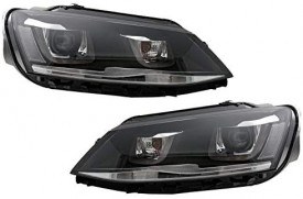 Set faruri 3D LED compatibil cu VW Jetta Mk6 VI 2011-2017 GTI U Bi-Xenon Design - Img 6