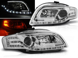 Set Faruri compatibile cu Audi A4 B7 2004-2008 LED TUBE LIGHTS Crom - Img 2