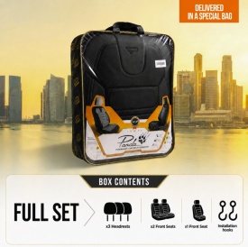 Set huse auto pentru scaune de lux Panda compatibile Mercedes Sprinter W907 2018-> 3 locuri, piele ecologica si textil - Img 3