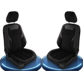 Set Huse Auto Premium fata-spate, piele ecologica cu imitatie de alcantara, culoare negru - Img 4