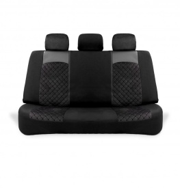 Set huse scaune auto compatibil FORD KUGA 2008-2012, fata-spate, Piele ecologica cu velur, Negru - Img 5