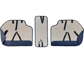 Set huse scaune auto compatibil Renault Megane III 2008-2015, fata-spate, Piele ecologica, Negru cu maro - Img 3