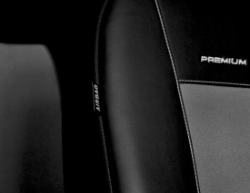 Set huse scaune auto, dedicate Opel Insignia 2008-2017, fata-spate, piele ecologica neagra cu imitatie de alacantara neagra - Img 6