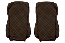 Set huse scaune camion compatibil cu DAF XF105 2012-> euro 6, Maro, piele ecologica cu velur - Img 2