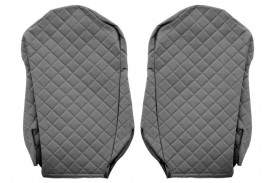 Set huse scaune camion compatibil cu Mercedes Actros MP4 2011-2019, Negru cu gri, piele ecologica cu velur, scaune standard - Img 2