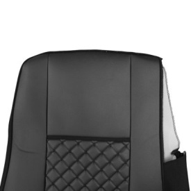 Set huse scaune camion compatibile cu DAF XF 106 euro 6 2012->, piele ecologica neagra - Img 5