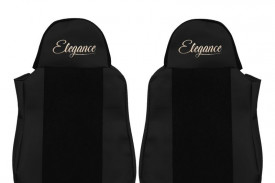 Set huse scaune camion compatibile cu DAF XF 95, XF 105, LF 45, LF 55, CF, 1997-2012, negru, piele ecologica cu velur - Img 2